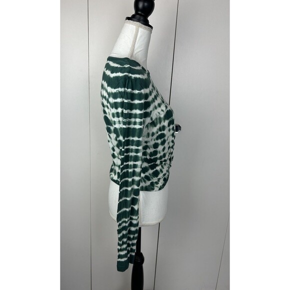 Victoria's Secret Pink Green White Tie Dye Top Size Small Long Sleeve - Picture 4 of 8